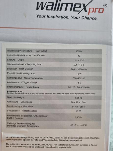 Štúdiové svetlo walimex pro newcomer 150,