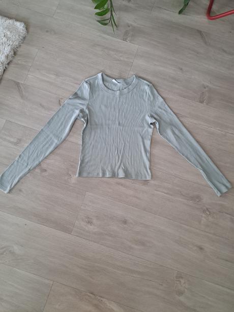 Rebrované tricko, h&m,s