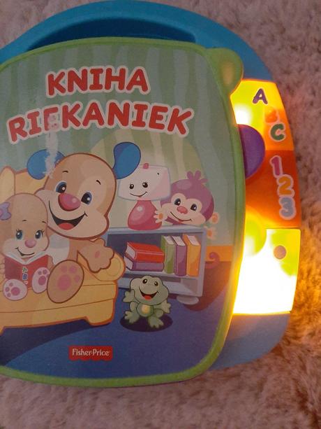 Riekanky fisher price, kocka infantino, knižka, 