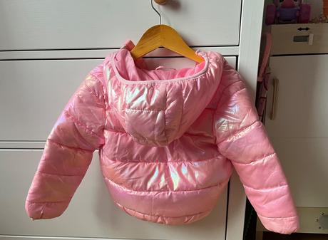 Metalická ružová prechodná bunda, 98, 98