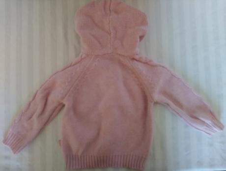 Dievčenský ružový sveter s kapucňou, jasper, 98