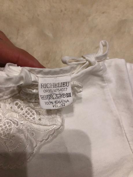 Košielky bavlna pre bábätko, richelieu,56