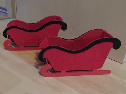 Vianočná dekorácia - sane,