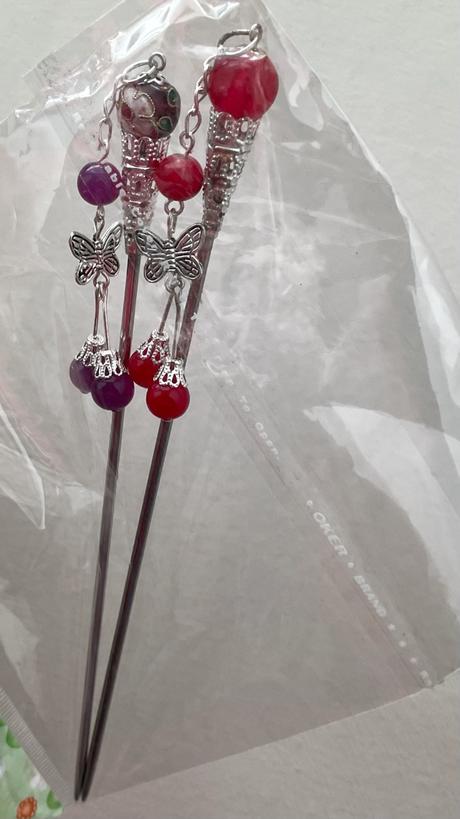 Čínske/japonské ihlice spony do vlasov motýľ, 