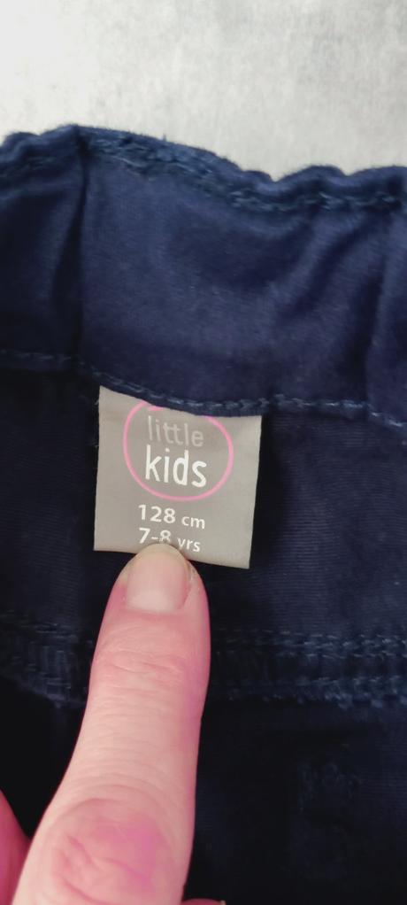 Nohavice farba tmavá modrá, 128