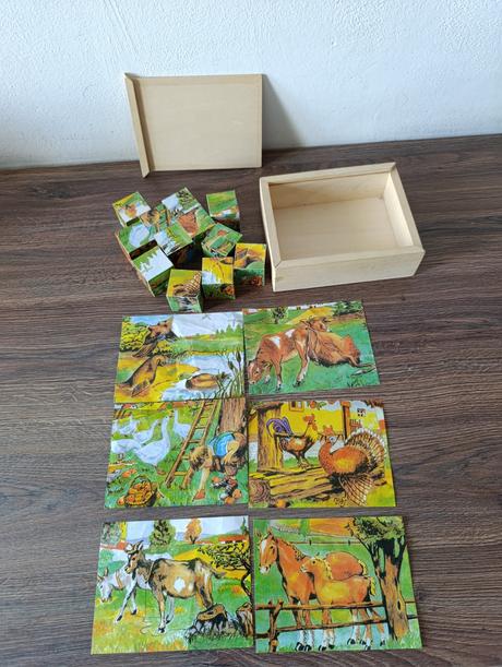 Krásne drevené kocky,