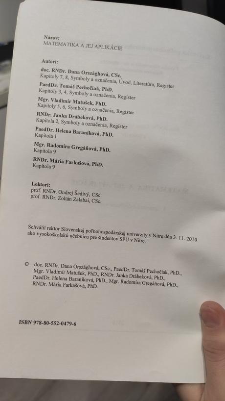 Matematika, kniha,