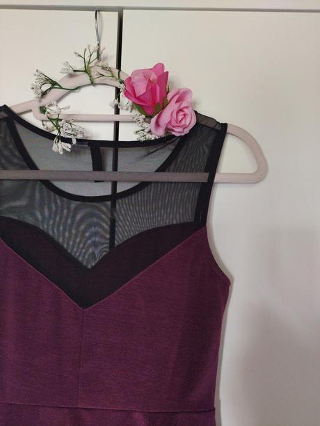 Bordové šaty, h&m,m