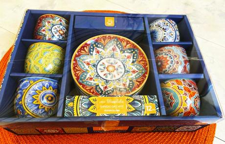 Porcelánová kávová boho súprava mandala, 