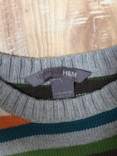 Pásikavý pulovrik h&m top stav, h&m,86