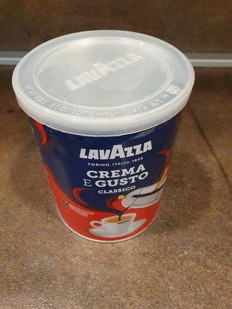 Plechová krabica s vrchnákom - lavazza,