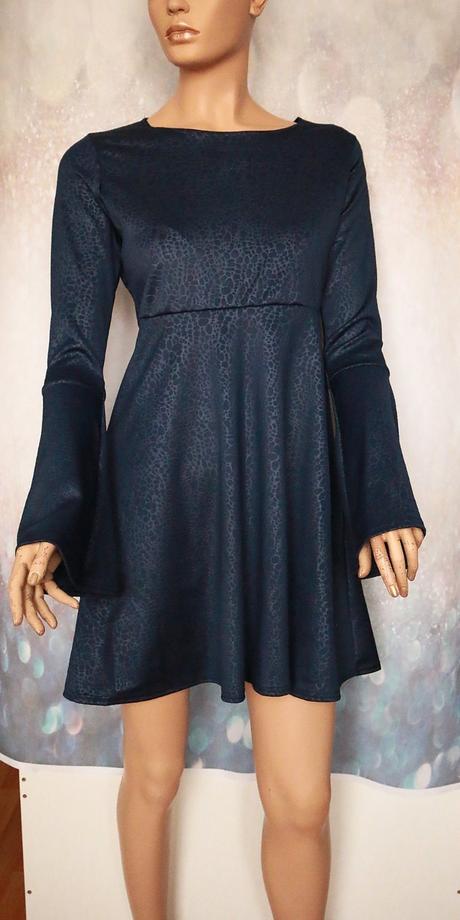 Midi šaty tmavomodré, xl