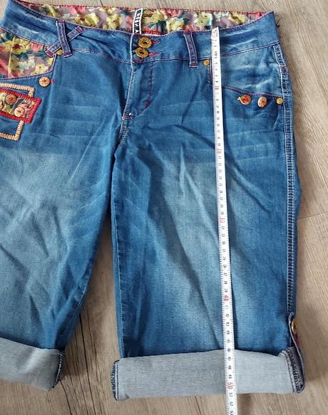 Rifľové kraťasy - roll-upky, bonprix,40