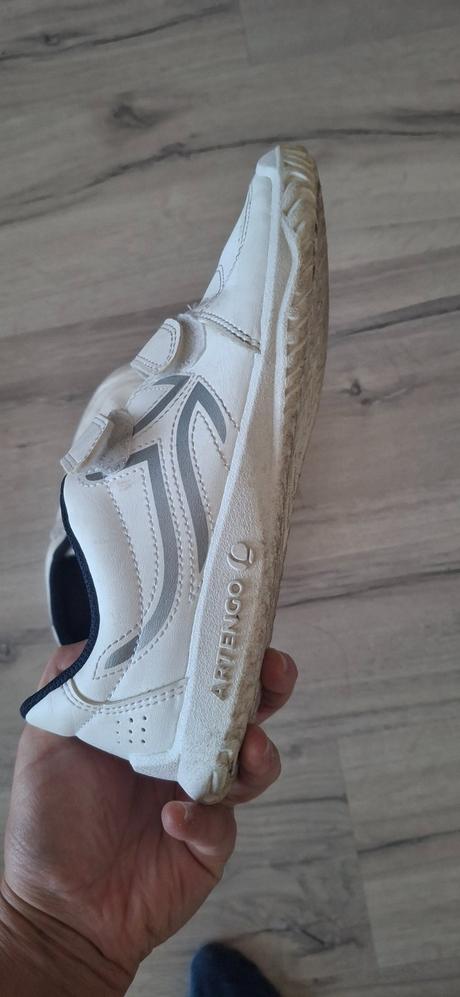 Detské biele tenisky na suchý zips, decathlon,37