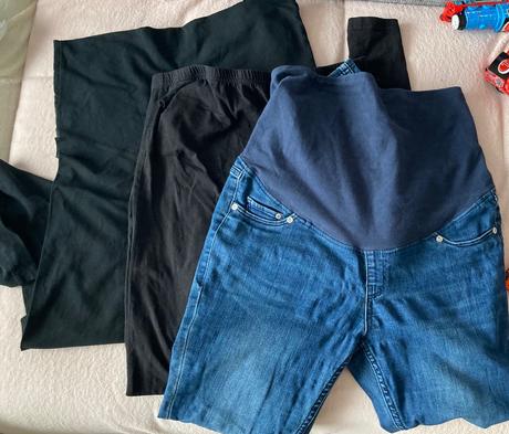 Tehotenské rifle a leginy, h&m,m