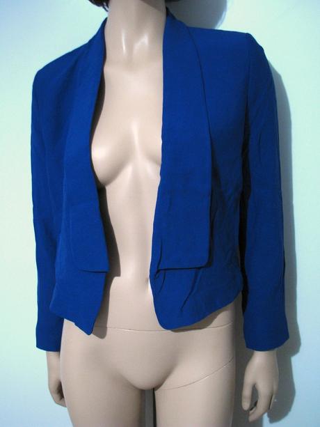 Kráľovsky modré letné sako, mango,m