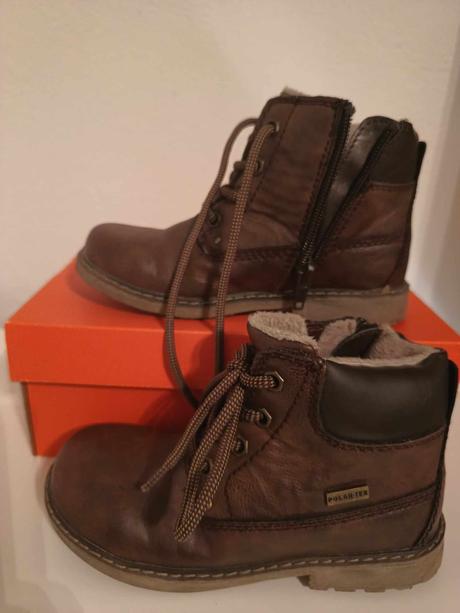 Zateplené koženné topánočky, humanic,29