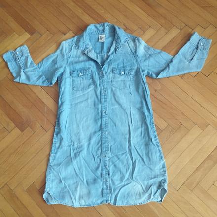Šaty s vreckami/predĺžená košeľa, h&m,36