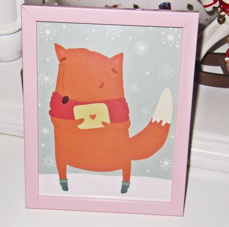 Obraz do detskej izby - vianočná líška, 