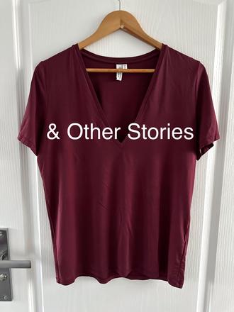 Bordové tričko značky & other stories, 36