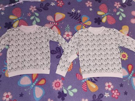 2x mačičková mikina, 134