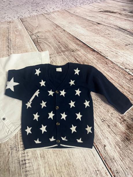 Next biela košeľa a h&m svetrik 80, next,80