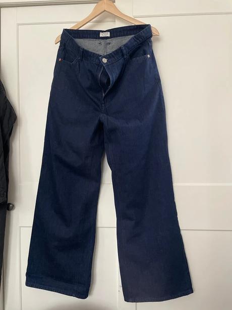 Pevnejšie široké jeansy wide leg 42-44, lindex,42