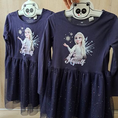 Šaty frozen pre dvojičky, h&m,116