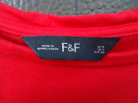 Červená tepláková mikina, f&f,s