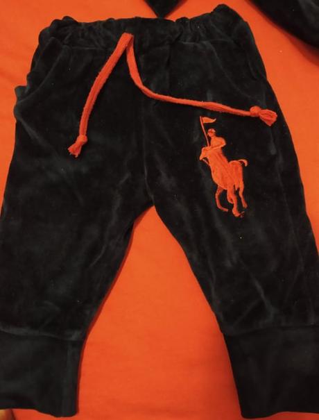 Krásna zamatová teplákova súprava ralph lauren, ralph lauren,80