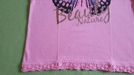 Tričko s motýľom a čipkou, 134