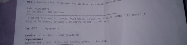 Sú výsledky krvi v poriadku?