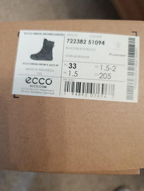 Zimne nepremokavé cizmicky, ecco,33