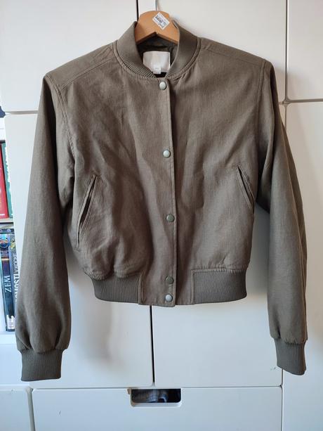 Ľanová bundička xs-s, h&m,xs