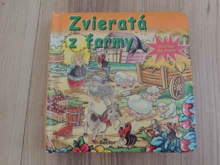 Kniha s puzzle zvieratá z farmy,