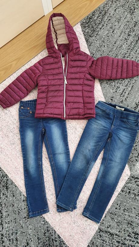 Prechodná bunda, riflove leginy, 104–116