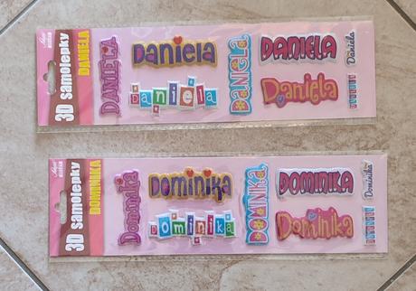 Samolepky 3d s menom, 