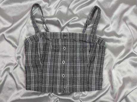 Luxusné káro nohavice s  crop topom, hollister,40