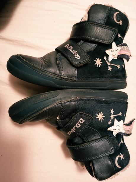 Zimné topánky dd step svietiace v tme, vd 19 cm, d.d.step,30