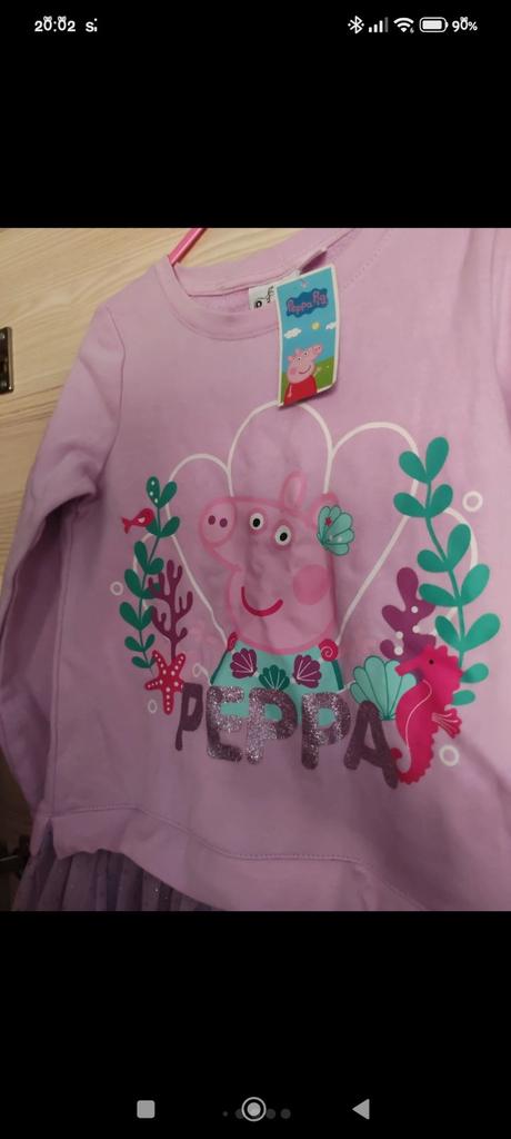 Peppa pig tylové bavlnené šaty c.122/128, disney,122