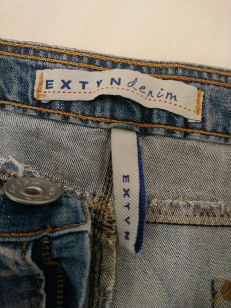Dámska krátka modrá riflová sukňa extym denim, m, denim,m