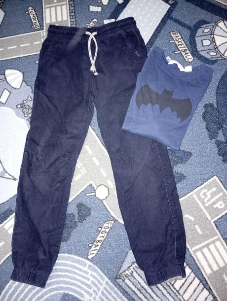 Zateplené  hm kordove nohavice, h&m,128