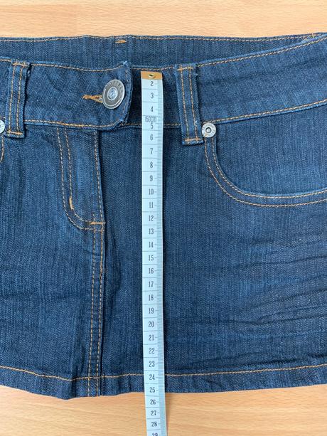 Rifľová mini sukňa, s