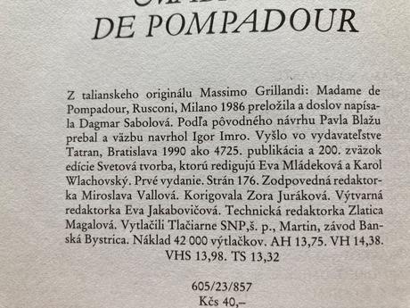 Madame de pompadour-prvé vyd.1990,
