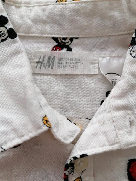 Letna mickey košeľa, h&m,104