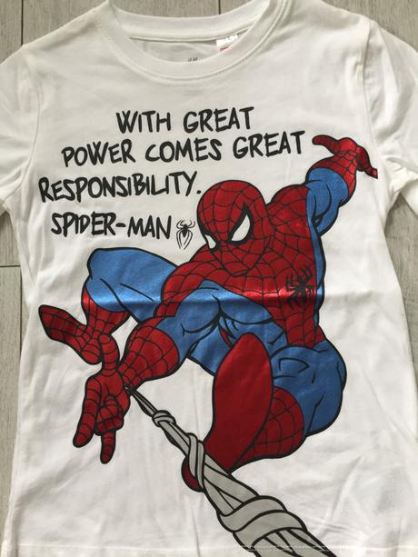 Chlapčenske tričko spider-man 6-8 rokov, h&m,122