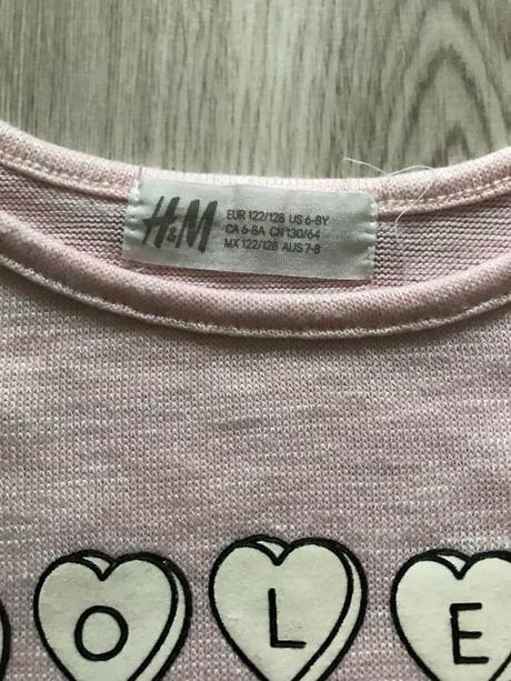 Natelnik  pletený ružový 6-8 rokov, h&m,128