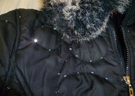 Zimná bunda s trblietkami, m