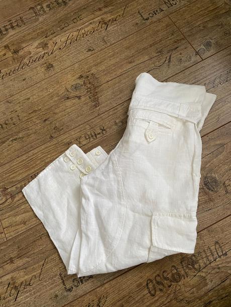 Ľanové letné etno/boho historické nohavice, kookai,s