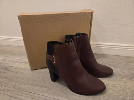 Bordovo-čierne čižmy, next,41